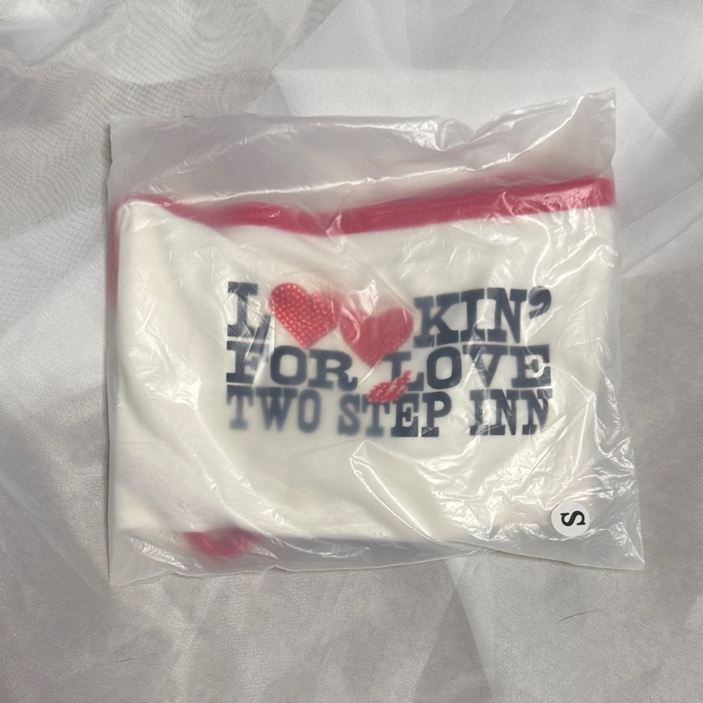 “Lookin’ For Love”' Two Step Inn Panty - White with Red Accent